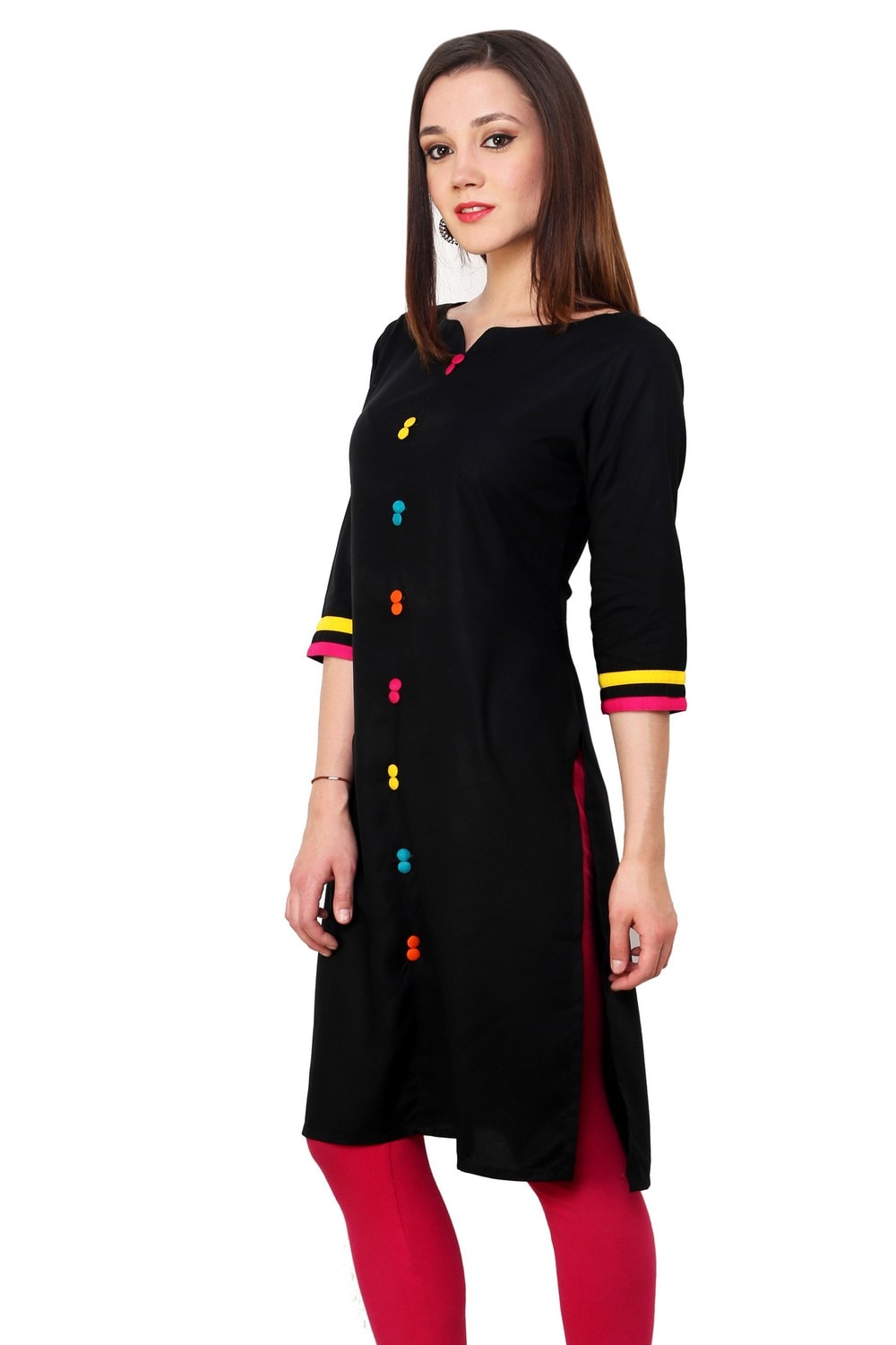 Buy Four Buttons Raabta Casual ware Designer Kurti With Bottom Collection
