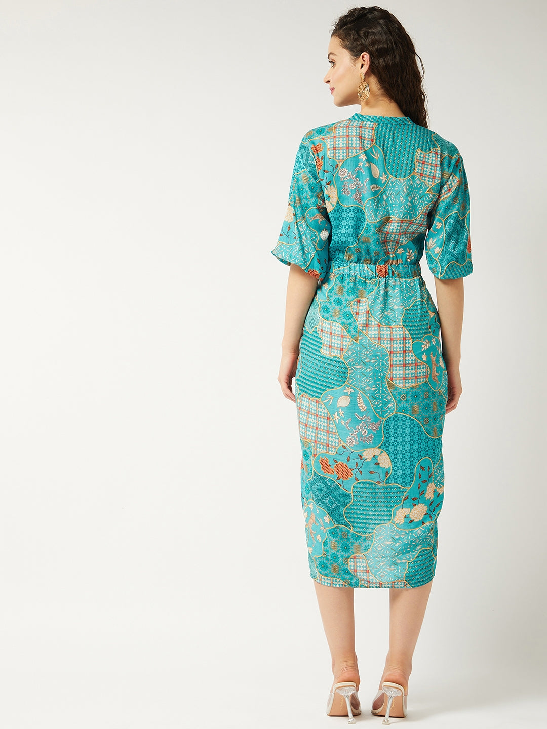 Green Printed Dhoti Dress  Pannkh